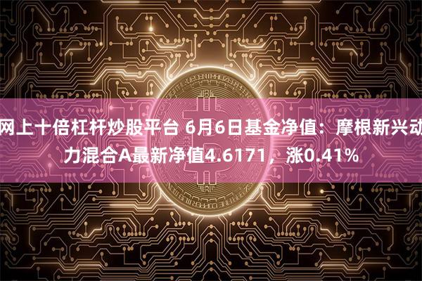 网上十倍杠杆炒股平台 6月6日基金净值：摩根新兴动力混合A最新净值4.6171，涨0.41%