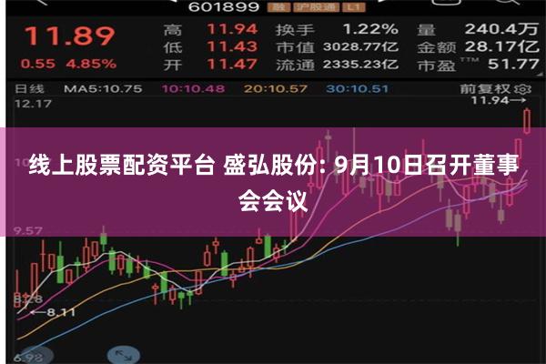 线上股票配资平台 盛弘股份: 9月10日召开董事会会议