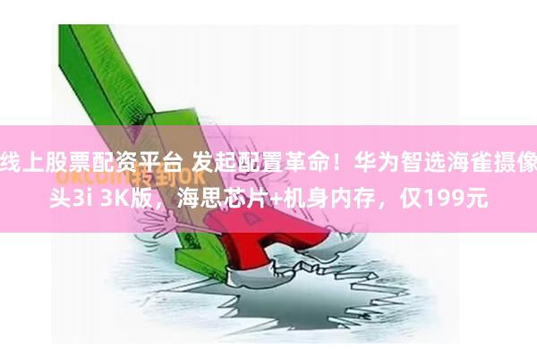 线上股票配资平台 发起配置革命！华为智选海雀摄像头3i 3K版，海思芯片+机身内存，仅199元