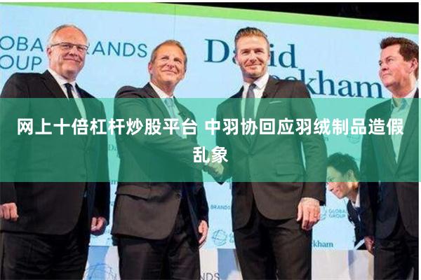 网上十倍杠杆炒股平台 中羽协回应羽绒制品造假乱象