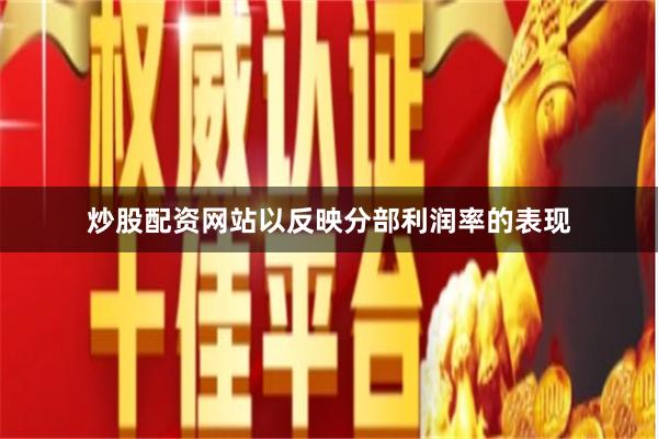 炒股配资网站以反映分部利润率的表现